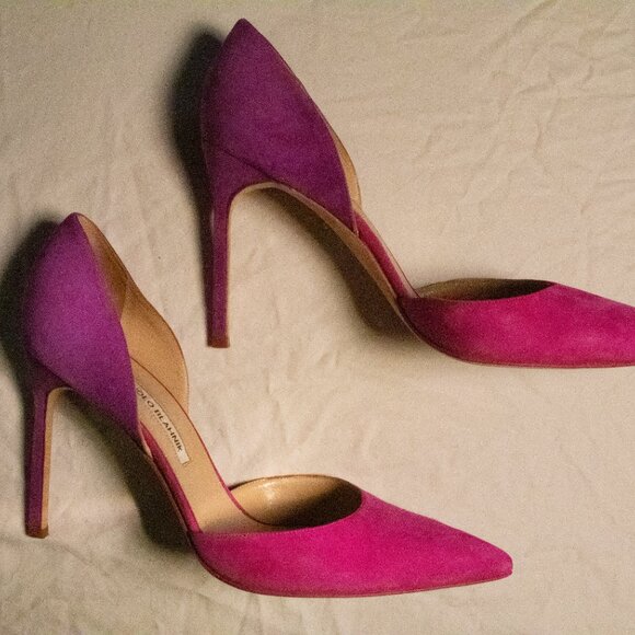 Manolo Blahnik's "Tayler" pump in two-tone purple and fuchsia RARE size 42 - Picture 2 of 11